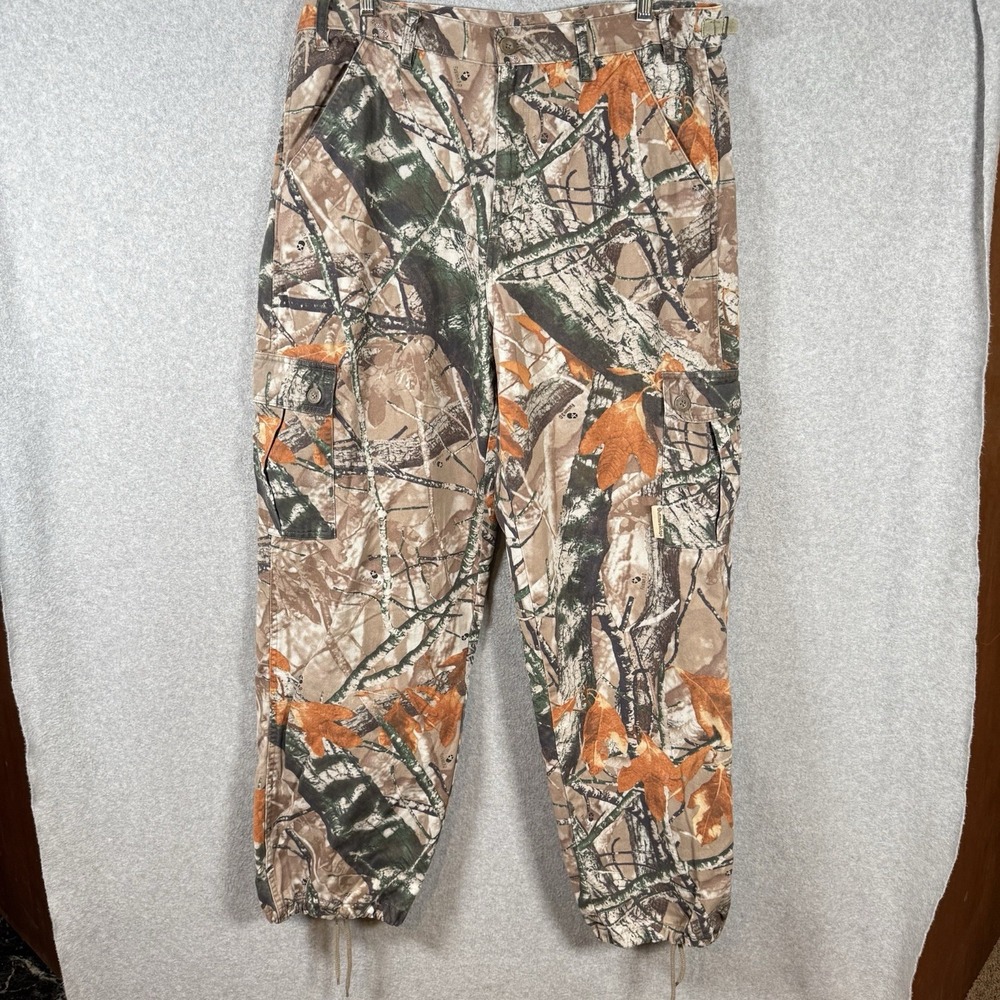 OUTFITTERS RIDGE Cargo Hunting Pants Mens L 36 38 Fusion 3D Camo Cotton Outdoor